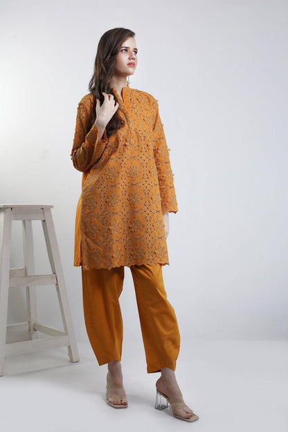 Mustard Chikankari