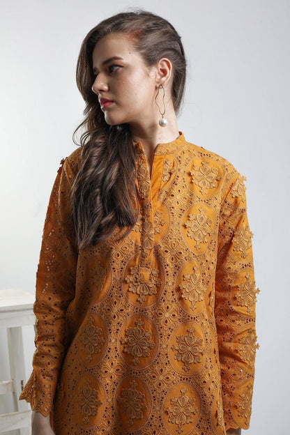 Mustard Chikankari