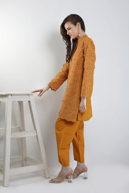 Mustard Chikankari